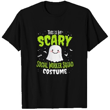 Discover Funny Halloween This is my Scary Social Worker Squad Custome T-Shirts