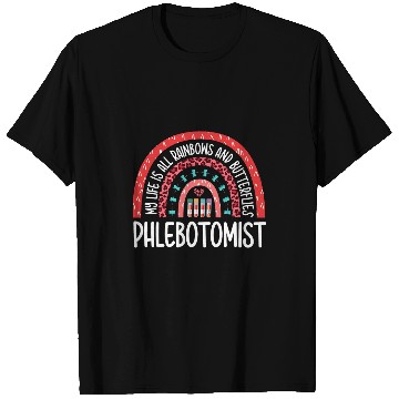 Discover Rainbows and Butterflies Phlebotomist Phlebotomy Tech RN T-Shirts