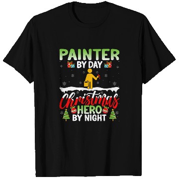 Discover Painter by Day Christmas Hero Night Painter Christmas T-Shirts