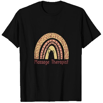 Discover Massage Therapist Leopard Cheetah Boho Rainbow T-Shirts