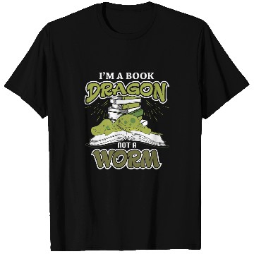 Discover Im a Book Dragon not a Book Worm Reading Lovers T-Shirts