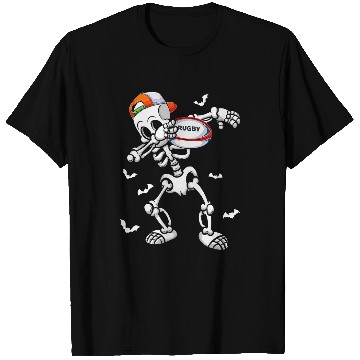Discover Cool Skeletons Rugby Lover Halloween Rugby Player T-Shirts