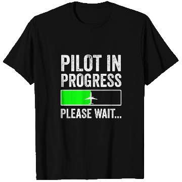Discover Funny Flight School Student Pilot In Progress T-Shirts