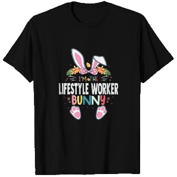 Discover Im The Lifestyle Worker Bunny Easter Day Rabbit Matching T-Shirts