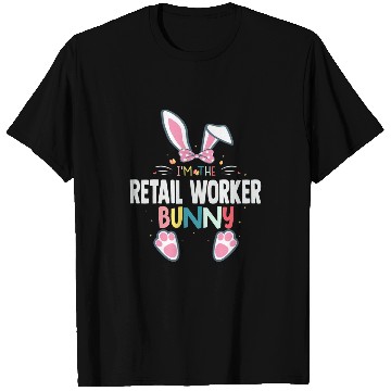 Discover Im The Retail Worker Bunny Easter Day Rabbit Matching T-Shirts