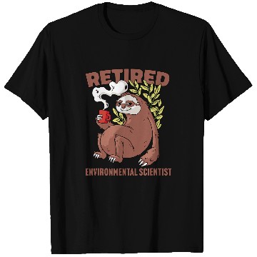 Discover Sloth drinking coffee Funny Retirement Design T-Shirts