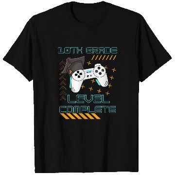 Discover Funny Gaming Level Completed 10th Grade Graduate Student T-Shirts