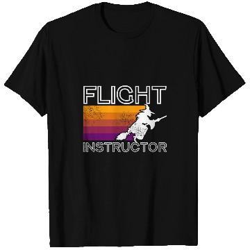 Discover Funny Flight Instructor Pilot Gift Spooky Halloween Witch T-Shirts