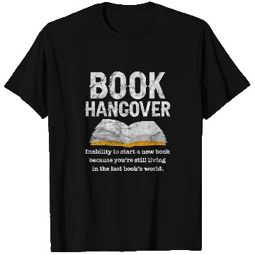 Discover Book Hangover Reading Reader Bookworm Librarian Distressed T-Shirts