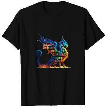 Discover Book Dragon Reading Book lover T-Shirts