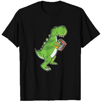 Discover Dinosaur TRexs Book Reader For Book Lovers T-Shirts