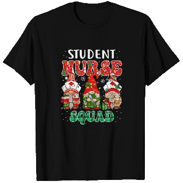 Discover Student nurses Squad Christmas Gnome Cute Nursing Student T-Shirts