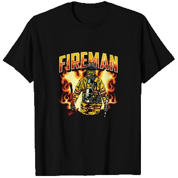 Discover Fireman Style Dedicated Worker T-Shirts