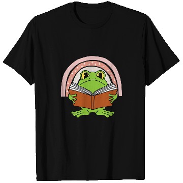 Discover Cottagecore Frog and Book Rainbow Farmcore T-Shirts