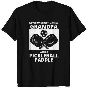 Discover Mens Pickleball Grandpa Paddle Pickleball Player T-Shirts