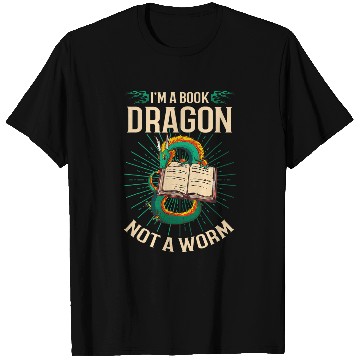 Discover Im A Book Dragon Not A Worm 2 T-Shirts
