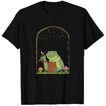 Discover Cottagecore Frog Book Design for a Nature Lover 2 T-Shirts