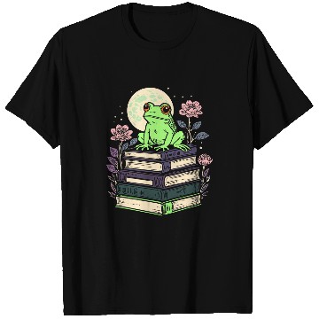 Discover Literary Botanical Art Cottagecore Frog T-Shirts