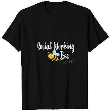 Discover Social Working Bee Bumblebee Funny Social Worker T-Shirts