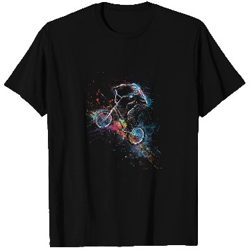 Discover BMX Wheelie Watercolor T-Shirts