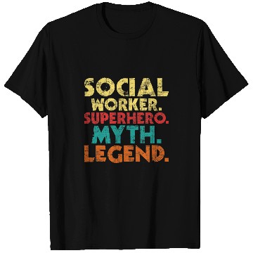 Discover Social Worker Superhero Myth Legend Caseworker Charitable T-Shirts