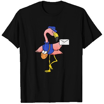 Discover Flamingo Mail Carrier Gift For Postal Worker T-Shirts