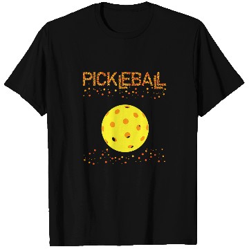 Discover Dot Circle Pattern Pickleball Player T-Shirts