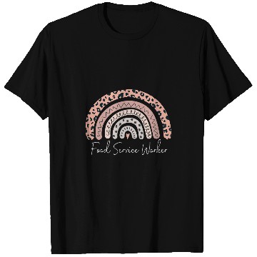 Discover Food Service Worker Leopard Rainbow Appreciation T-Shirts