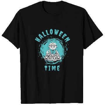 Discover Halloween Time Creepy Freaky Robot Computer Scientist Nerd Coder T-Shirts