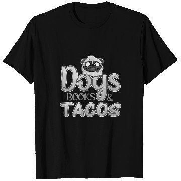 Discover Book Lover Dogs Books and Tacos 1 T-Shirts
