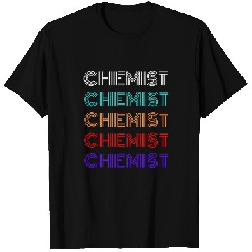 Discover vintages Chemist nerd lovers works repeated text Retro Modern T-Shirts