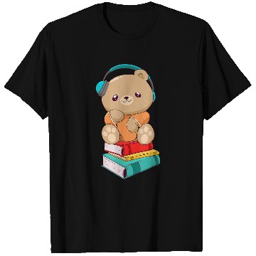 Discover Downtown Girl Aesthetic Cute Bear Bookworm Book Reader Egirl T-Shirts