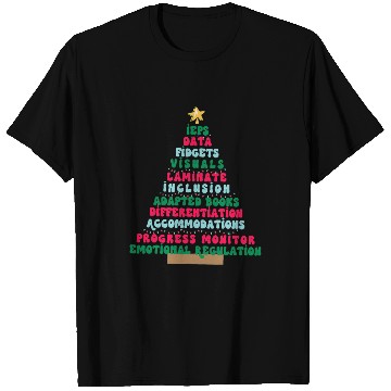 Discover Special Ed Teacher Christmas Christmas Trees Quotes Tees T-Shirts