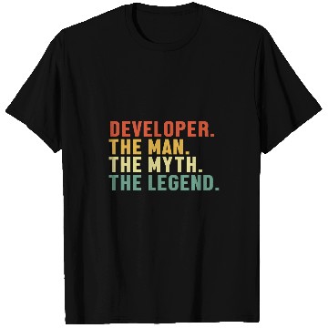 Discover Mens Developer Man Myth Legend Coder Engineer Software Developer T-Shirts