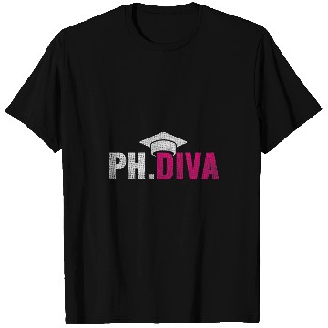 Discover Womens PhDiva PHD Student Graduation Degree Med Law School T-Shirts
