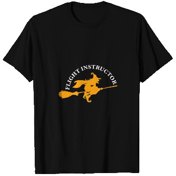 Discover Halloween Pilot Witch Flight Instructor Witch T-Shirts