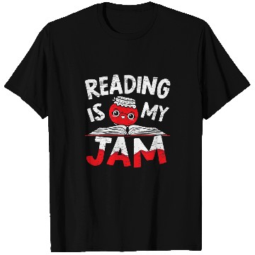 Discover Mens Reading Is My Jam Book Lover Bookworm Nibrarian Nerd T-Shirts