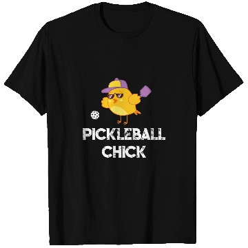 Discover Funny Pickleball Chick With Paddle Cute Pickleball Player T-Shirts