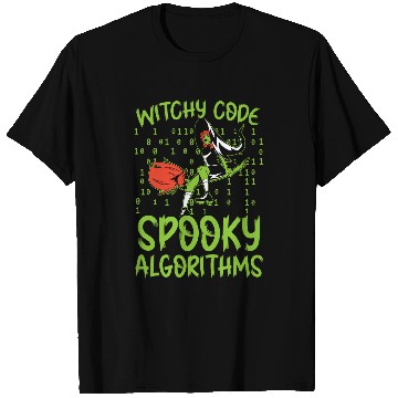 Discover Witchy Code Spooky Algorithms Programmer Halloween T-Shirts