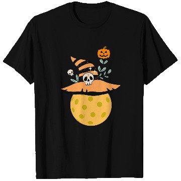 Discover Funny Spooky Halloween Pumpkin Pickleball WitchWizard Gift T-Shirts