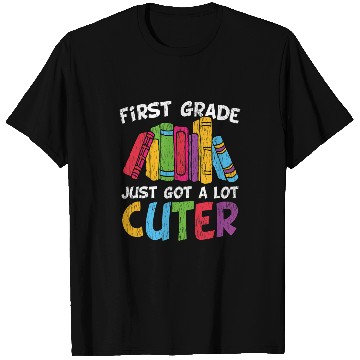 Discover Cute First 1st Grade Kids Teacher Team Back To School Book T-Shirts