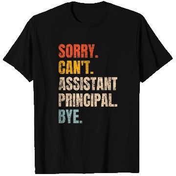 Discover Sorry Cant Assistant Principal Bye Retro School Worker T-Shirts