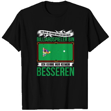 Discover Mens Billiard games billiard player pool player 1 T-Shirts