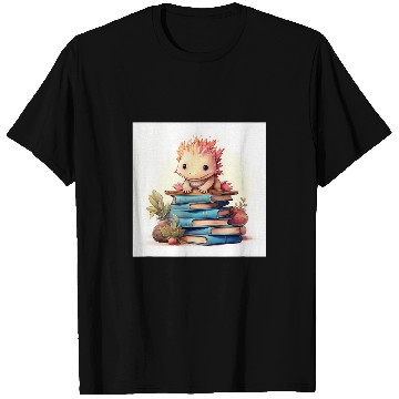 Discover Cute Book Nerd Axolotls Reading Library T-Shirts