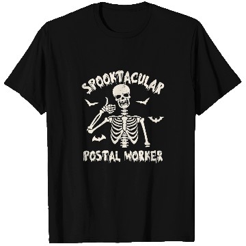 Discover Spooktacular Postal Worker Funny Skeletons Halloween T-Shirts