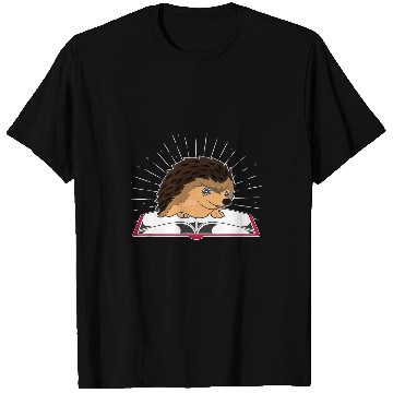 Discover Cute Forest Animal Book Reading Bookworm Nature Hedgehog T-Shirts