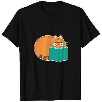 Discover Cute Cat Literature School Ironic Book Reading T-Shirts