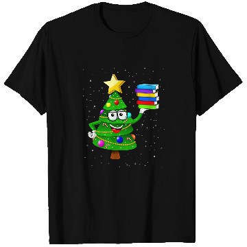 Discover Cute christmas library tree gift librarian and book 2 T-Shirts
