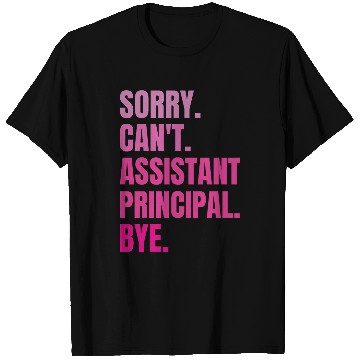 Discover Sorry Cant Assistant Principal Bye Retro School Worker 1 T-Shirts