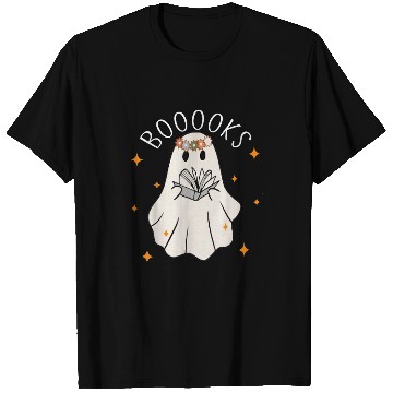 Discover Cute ghosts Book Reading Teacher School Funny Halloween 3 T-Shirts